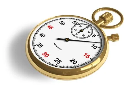 Golden stopwatch Stock Illustration