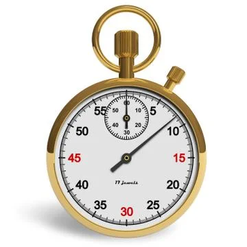 Golden stopwatch Stock Illustration