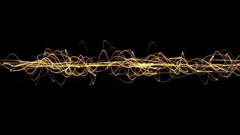 Golden Strands of Light Ripple and Flow Stock Footage 101304541