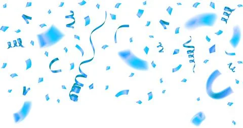 Golden Streamer and Confetti Stock-Illustration