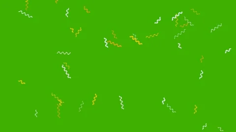 Golden streamers falling on green screen overlay 4K Stock Footage 336513697