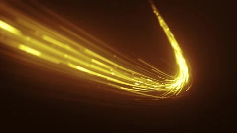Golden Streaming Light Particles Background Video stock 341879798