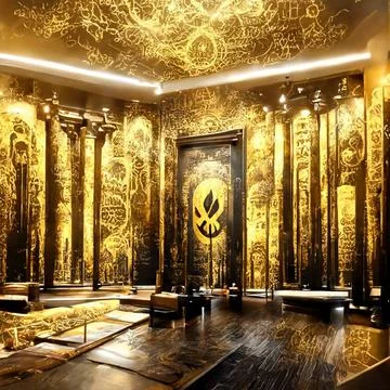 Golden Studio Stock Illustration