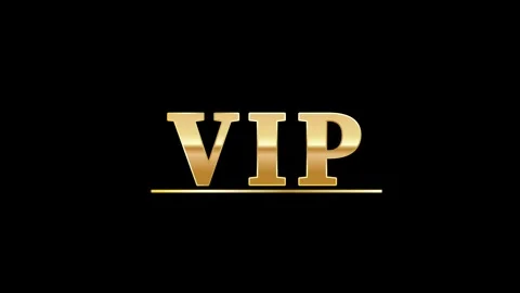 The golden stylized abbreviation of VIP Stock Footage 311821407