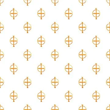Golden sun cross pattern representing ancient navigation Illustrazione stock