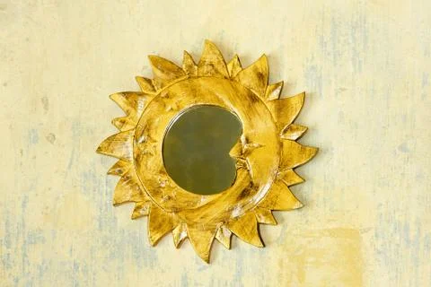 Golden sun frame Stock Photos