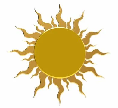 Golden sun Stock Illustration