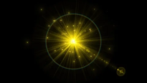 Golden Sun Light Rays Flicker Animation. 库存影片 336107315
