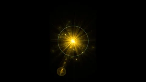 Golden Sun Light Rays Flicker Animation. 库存影片 336107329