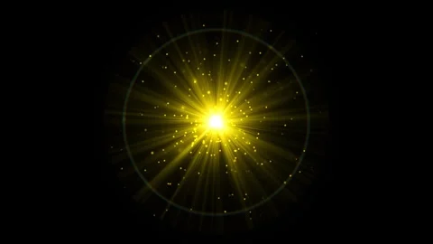 Golden Sun Light Rays Flicker Animation. 库存影片 336107335