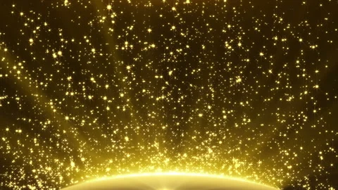 Golden Sun sparking in a 3D animation Stock Footage 235705853