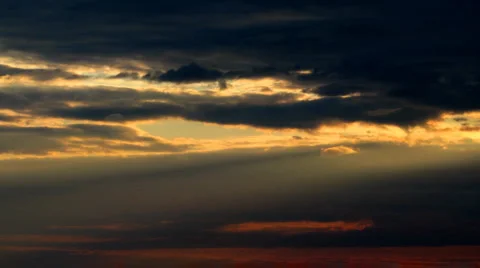 Golden sunbeams Stock Footage 886111
