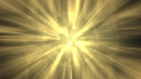 Golden sunburst light rays emanating from center during ethereal cosmic exp.. Stock Footage 341664994