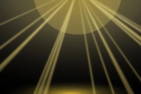 Golden Sunburst Rays on a Dark Olive Abstract Background Illustrazione stock