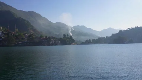 Golden Sunlight on Indian Mountain River Stock Footage 337633763
