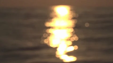 Golden sunlight path reflection on sea Stock Footage 54821717