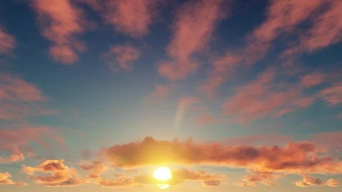 Golden Sunrise Clouds 4K Vídeos de archivo 334616489