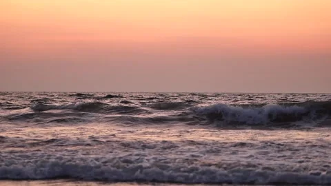 Golden sunset on a beach Stock Footage 230685587