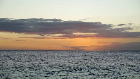 Golden sunset of the deep sea Video stock 167950260