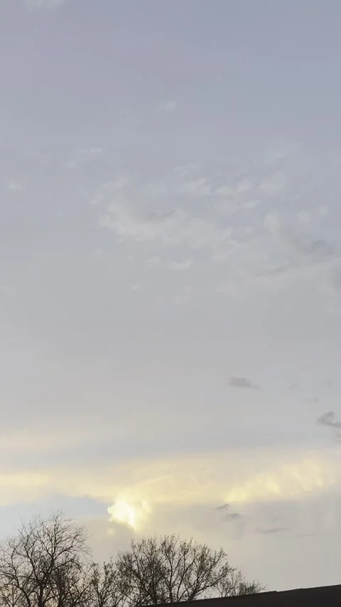 Golden Sunset Glow Beneath Gray Clouds Video stock 344900683