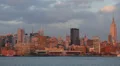 Golden Sunset Light Manhattan, New York City NYC Skyline, Apartments Buildings HD Footage