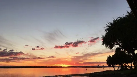 Golden Sunset At Low Tide Stock-Footage 75801050
