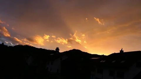 Golden Sunset motion timelapse Stock Footage 90372689