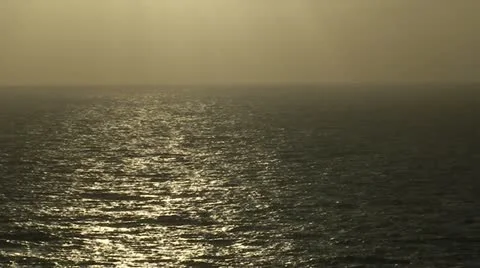 Golden Sunset Ocean Scene Stock Footage 11230730