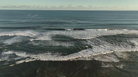 Golden Sunset Over the Endless Ocean Stock Footage 314909631