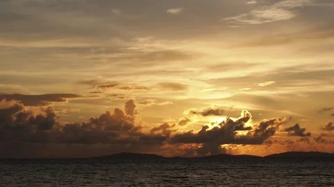 Golden sunset over the ocean Stock Footage 130433861