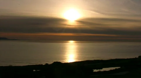 Golden Sunset Over Southern California Stock Footage