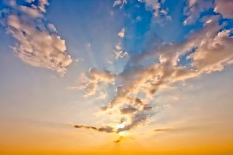 Golden sunset Stock Photos