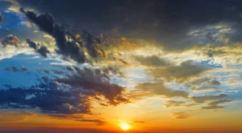 Golden sunset Stock Photos