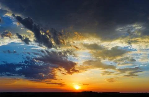 Golden sunset Stock Photos