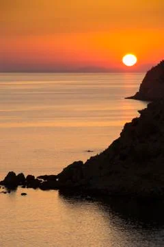 Golden sunset Stock Photos