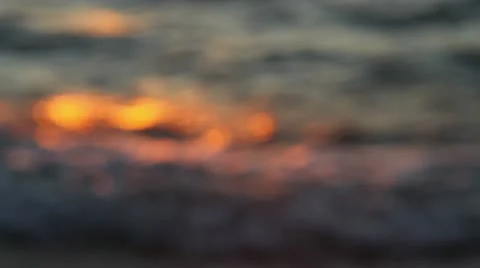 Golden sunset reflection on waves Stock Footage 10572460