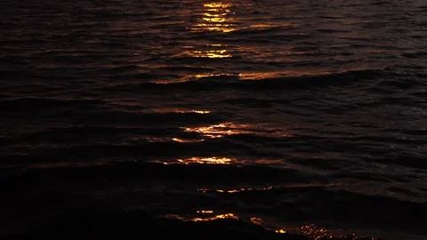Golden sunset on the sea Stock Footage 194469095