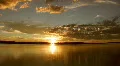 Golden sunset. Timelapse clouds. HD Footage