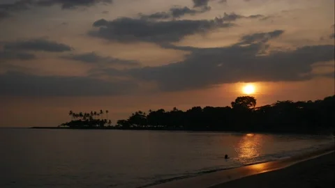 Golden sunset timelapse Video stock 206223078