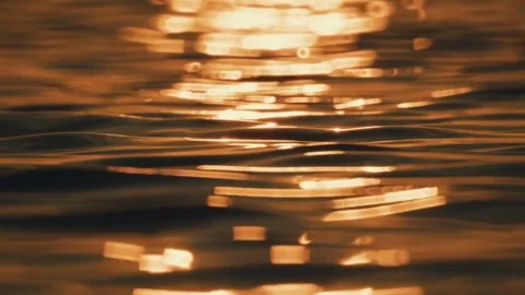 Golden Sunset Water Reflections. Stock Footage 306286908
