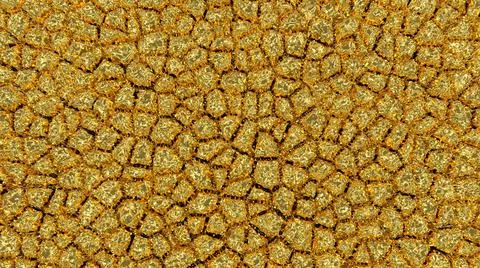 The golden surface of the cobblestone pavement.  Stock Illustration