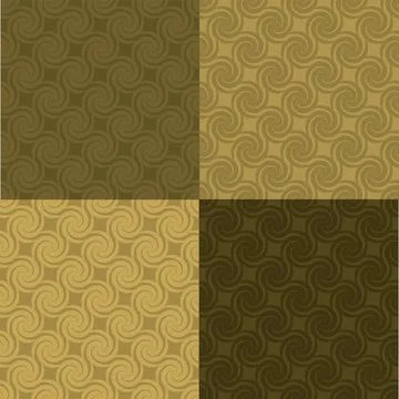 Golden swirl pattern multi Abstract seamless repeat tile design with a sev... Foto stock