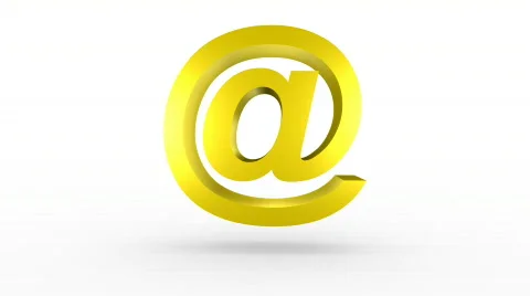 Golden At Symbol Bouncing Stock Footage 140876