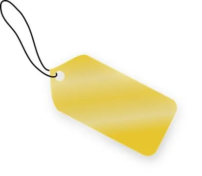 Golden tag on white background isolated Stock Illustration