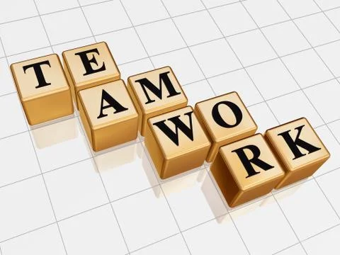 Golden teamwork Illustrazione stock