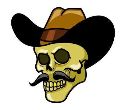 Golden Teeth Skull Stock Illustration