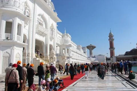 At the golden temple complex in Amritsar. Stock Photos