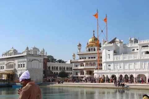 At the golden temple complex in Amritsar. Stock Photos