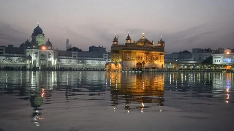 Golden temple at dusk Stock-Footage 137416458