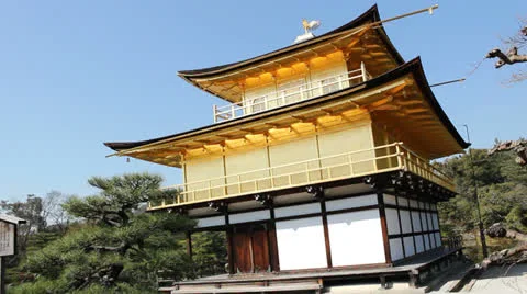 Golden Temple in Kyoto Stock Footage 25683069